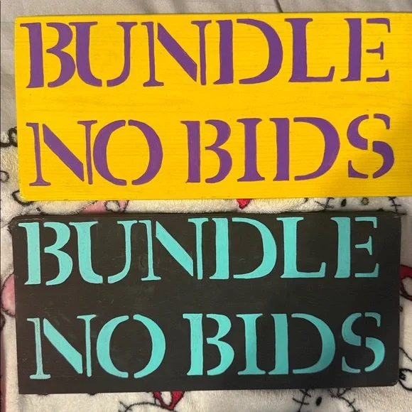 🧜‍♀️Custom Bundle No Bids Signs ($25 BASIC,($45 CUSTOM 🧜‍♀️ - Picture 12 of 16